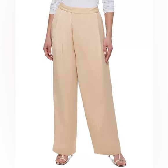 DKNY
Women's Mid Rise Crossover Pleat Wide-Leg Pants size 12p (b21) - Picture 2 of 8